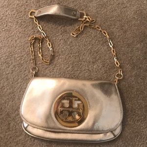 Tory Burch silver purse perfect condition